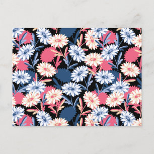 Romantic Daisy Flower in the Night Postcard