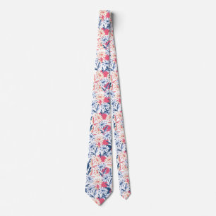 Romantic Daisy Flower Pattern Tie