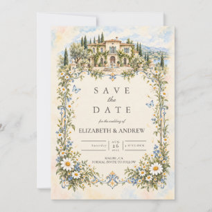 Romantic Daisy Garden Wedding Save The Date
