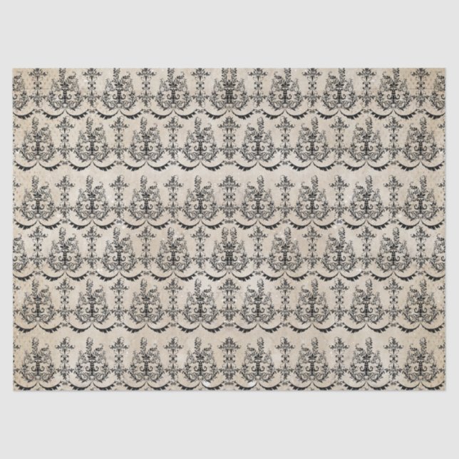 Romantic Damask Tissue or Decoupage Paper (Front)