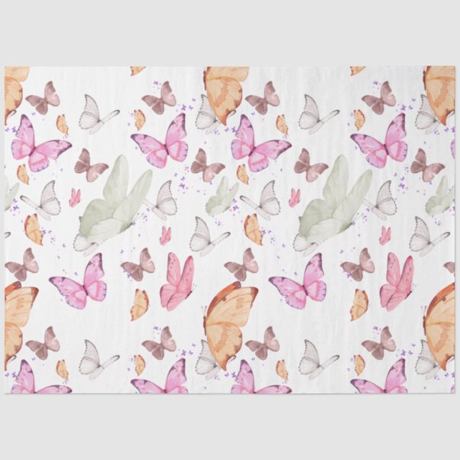 Romantic Dance Butterfly  Tissue Paper (Front)