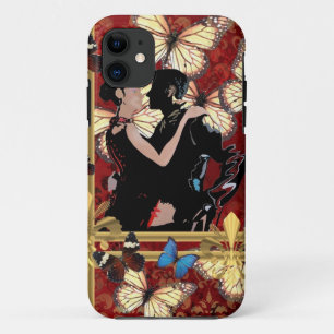 Romantic dancers and butterflies iPhone 11 case