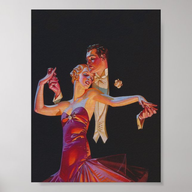 Romantic Dancers Vintage Poster (Front)