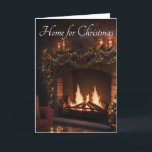 Romantic Darkwood Fireplace Christmas Card<br><div class="desc">This sensual and romantic Christmas card is perfect to celebrate the great love you two share.  The image was generated using Leonardo.ai.</div>