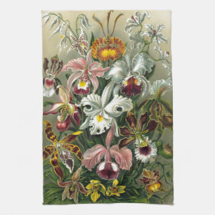 romantic date blossoms rsvp colourful chic tea towel