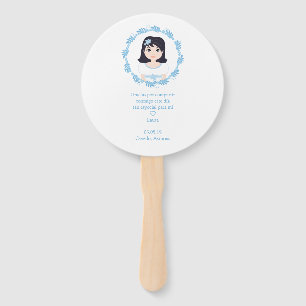 Romantic design First Young Communion with Hand Fan