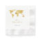Romantic Destination Wedding Gold World Map