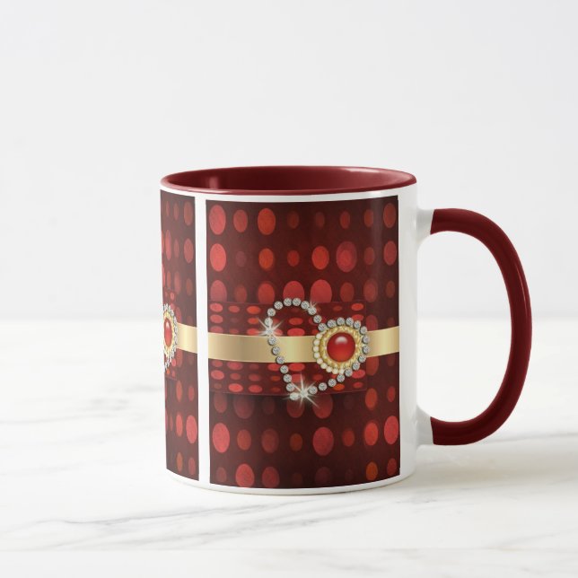 Romantic diamond heart mug (Right)