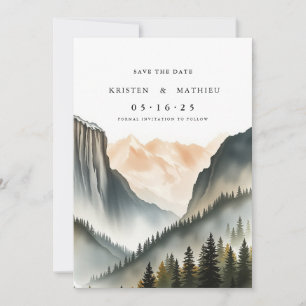 Romantic Digital Mountain  Save The Date