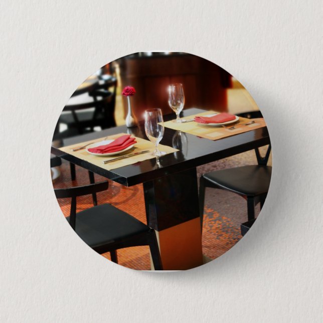 Romantic Dinner for Two 6 Cm Round Badge (Front)