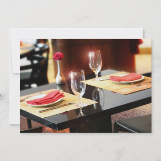 Romantic Dinner for Two Invitation (Front)