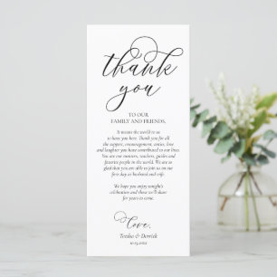 Romantic Dinner Place Setting Thank You Card