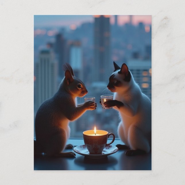 Romantic Dinner  Postcard (Front)