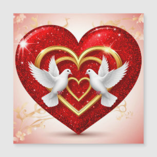 Romantic Doves Heart Love