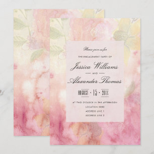 Romantic Dreamy Blossom Engagement Invitation