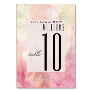 Romantic Dreamy Blossom Wedding Table Number
