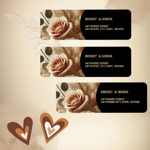 Romantic Dreamy Floral Wedding Return Address Label