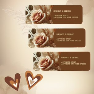 Romantic Dreamy Floral Wedding Return Address Label