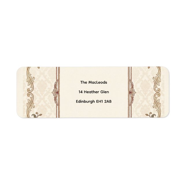 Romantic Dusty Blue Address Label Return Address Label (Front)