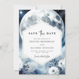 Romantic Earthy Moonlit Wedding Save The Date