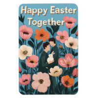 Romantic Easter Card – LGBTQ+ Spring Illustration