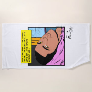 Romantic Echoes Lonely Hearts Romance Comic Beach Towel