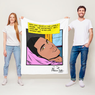 Romantic Echoes Lonely Hearts Romance Comic Fleece Blanket