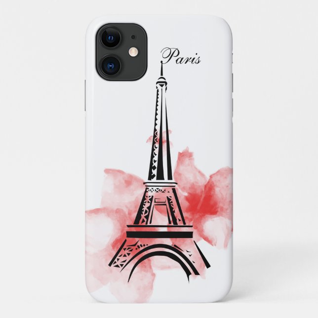 Romantic Eiffel Tower Paris Case-Mate iPhone Case (Back)