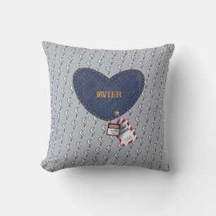 Romantic Electrician Heart Husband Wife Matching Cushion