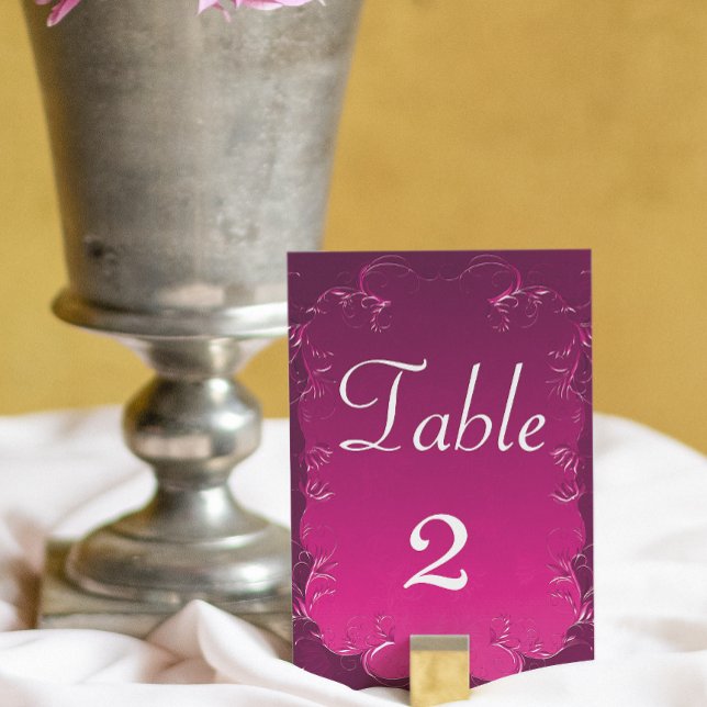 Romantic Elegance Vintage Pink Wedding Table Number (Creator Uploaded)