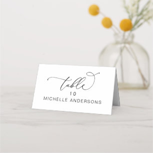 Romantic Elegance Wedding Dinner Guest Name Place Card