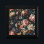 Romantic Elegant Baroque Flowers Oil Painting Gift Box<br><div class="desc">Romantic Dark Elegant Baroque Flowers Oil Painting gift box for jewellery or small gifts.</div>