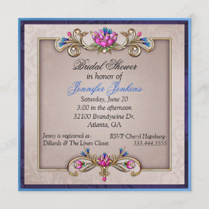 Romantic Elegant Bridal Shower Invitation
