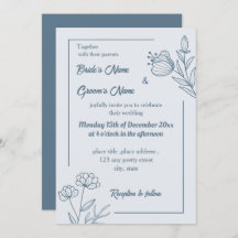 Romantic elegant dusty blue floral wedding