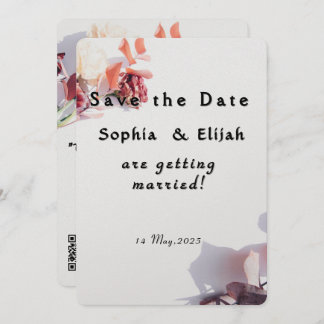 Romantic Elegant Floral Save the date wedding card