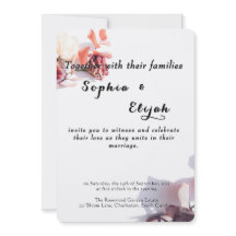 Romantic Elegant Floral Wedding Invitation