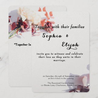 Romantic Elegant Floral Wedding Invitation