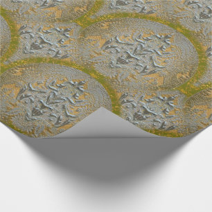 Romantic Elegant French Damask Monarch 30" x 6 Wrapping Paper