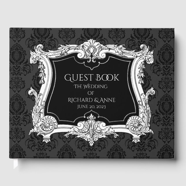 Romantic,Elegant French Framed  Guest Book (Front)