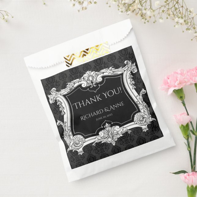 Romantic,Elegant French Framed "Thank You" Favour Bag (Sealed)