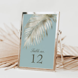Romantic Elegant Golden Wedding Table Number