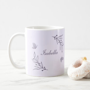 Romantic elegant mauve floral coffee mug