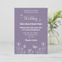 Romantic elegant mauve floral wedding