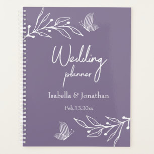 Romantic elegant mauve floral wedding planner