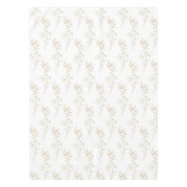 Romantic Elegant Pastel Pink Floral Pattern Spring Tablecloth (Front)