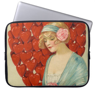Romantic Elegant Retro Valentine, John Winsch 1910 Laptop Sleeve