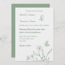 Romantic elegant sage green floral wedding