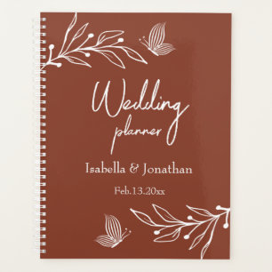 Romantic elegant terracotta floral planner