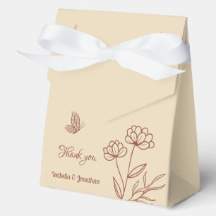 Romantic elegant terracotta floral wedding favour box