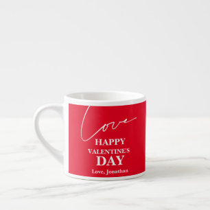 Romantic Elegant Typography Valentines day couple  Espresso Cup